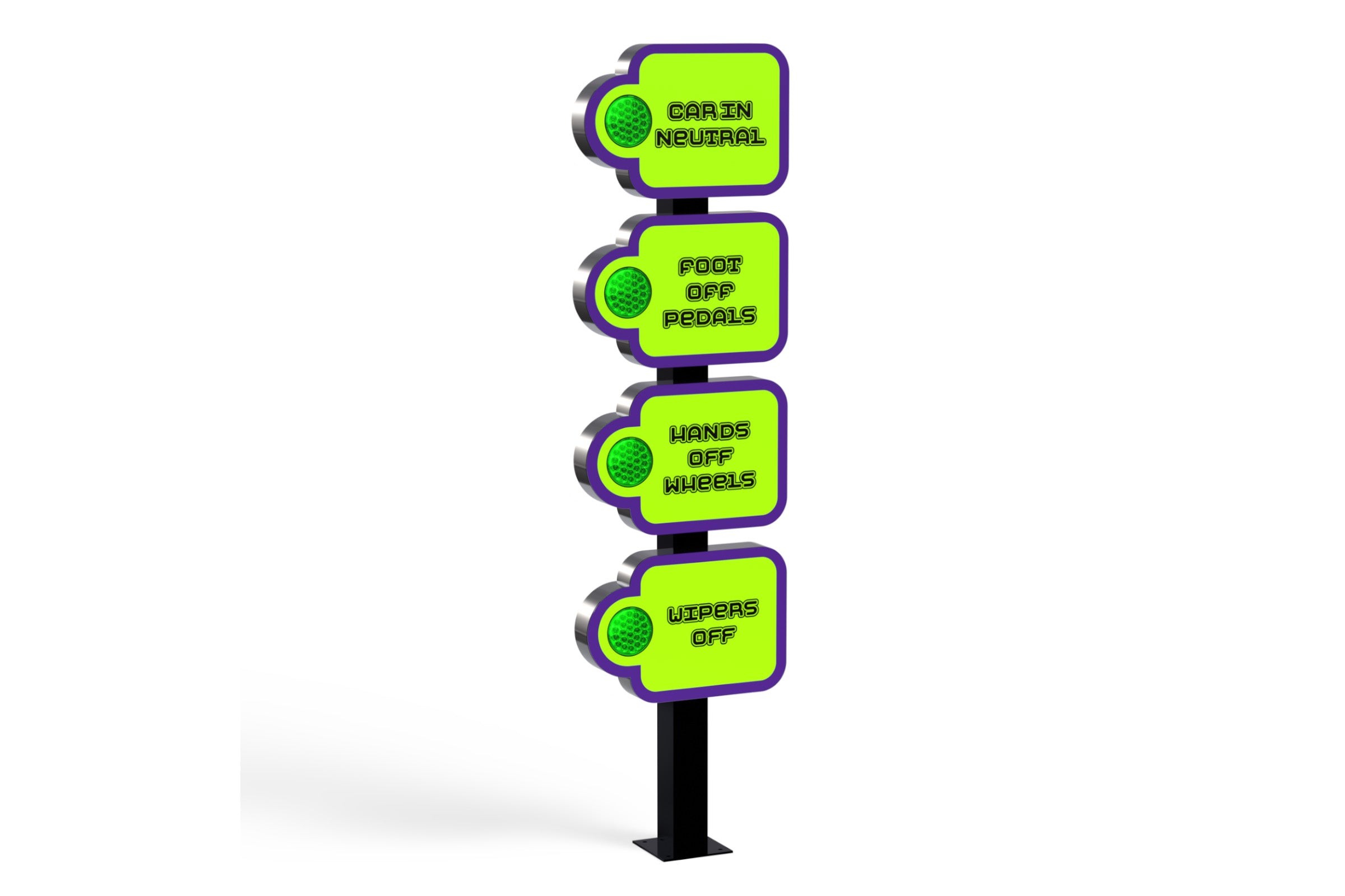 Post Mounted Floating Instruction Sign