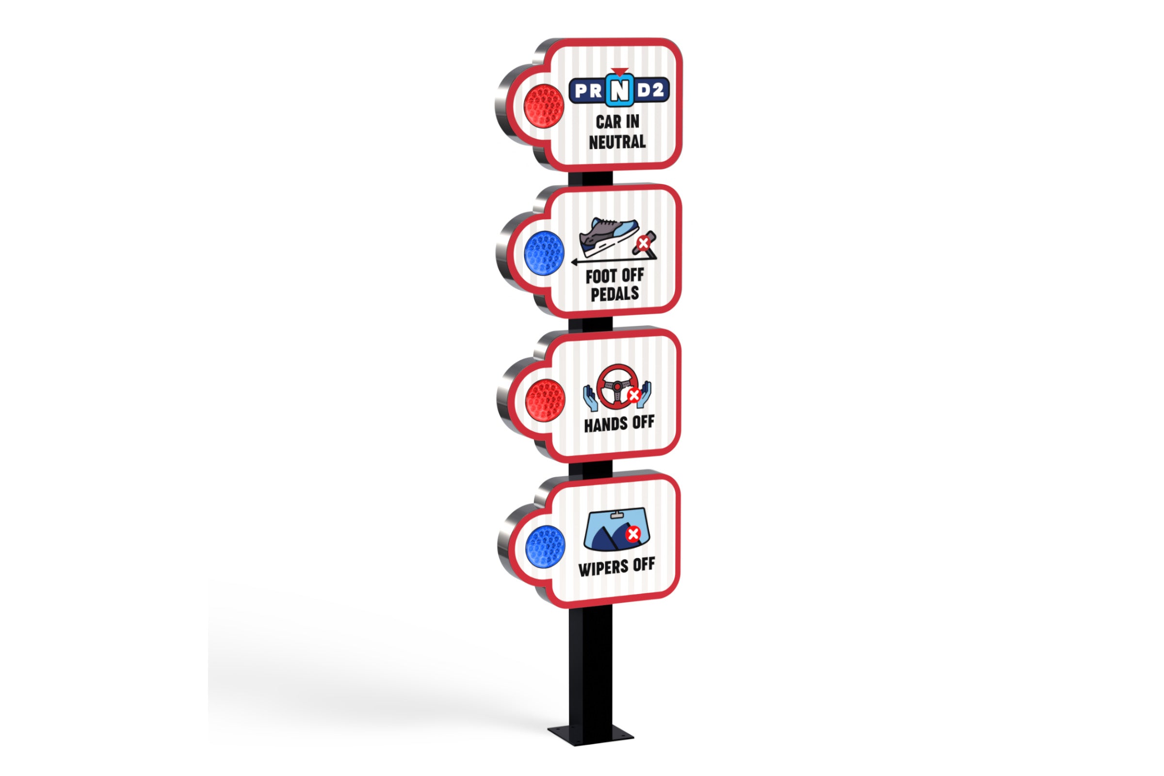 Post Mounted Floating Instruction Sign