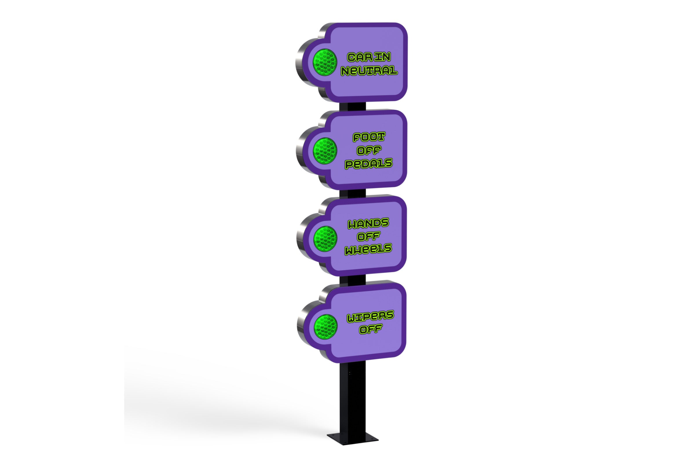 Post Mounted Floating Instruction Sign