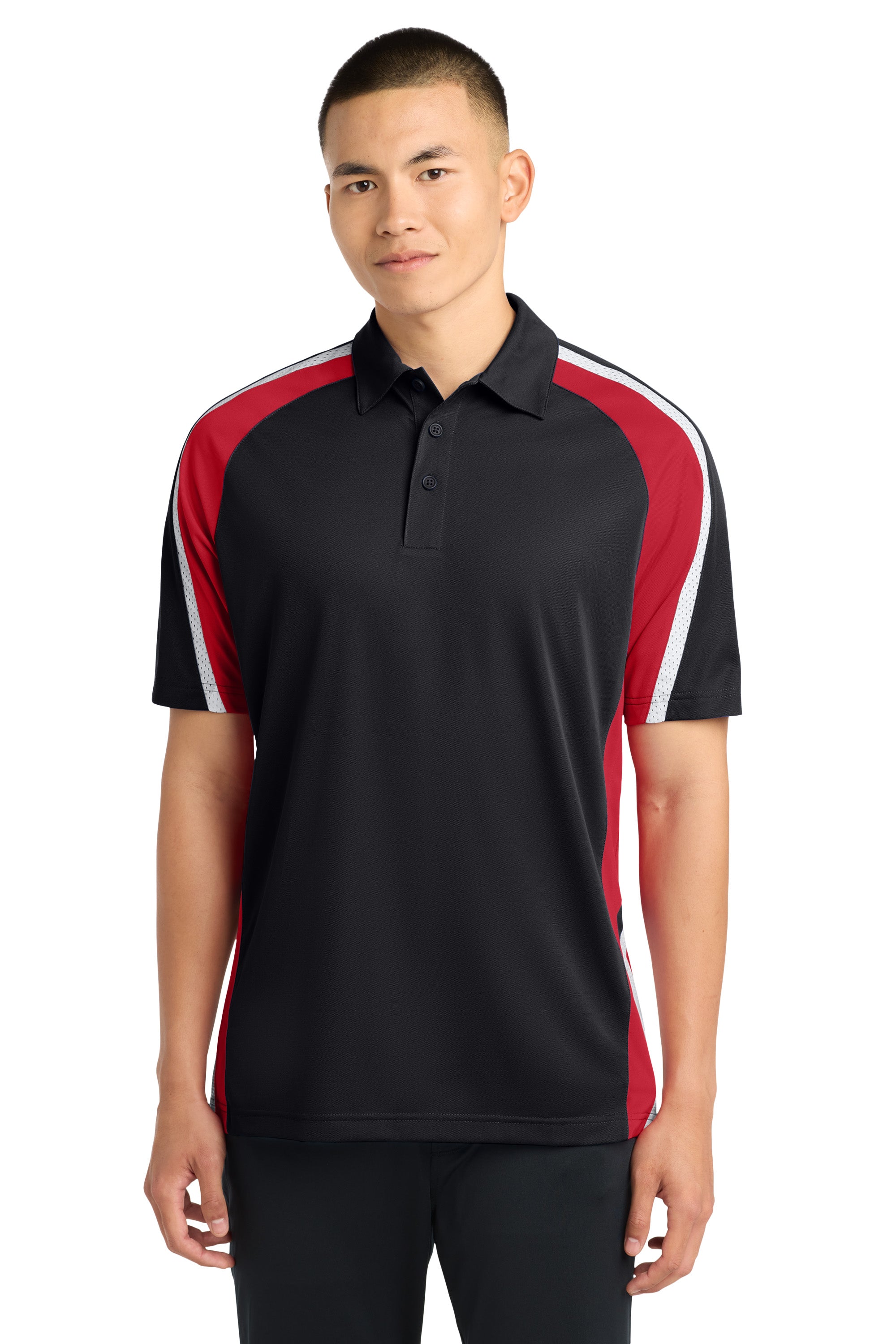 Sport-Tek ®  Tricolor Micropique Sport-Wick ®  Polo. ST654